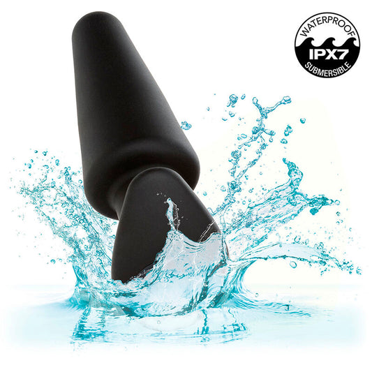 Calexotics Rock Bottom Tapered Anal Plug 10 Vibraciones Silicone Black