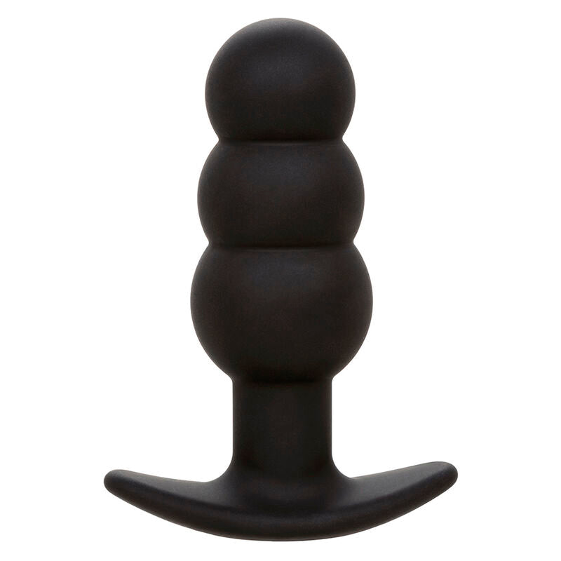 Calexotics Rock Bottom Beaded Anal Plug 10 Vibrations Silicone Black