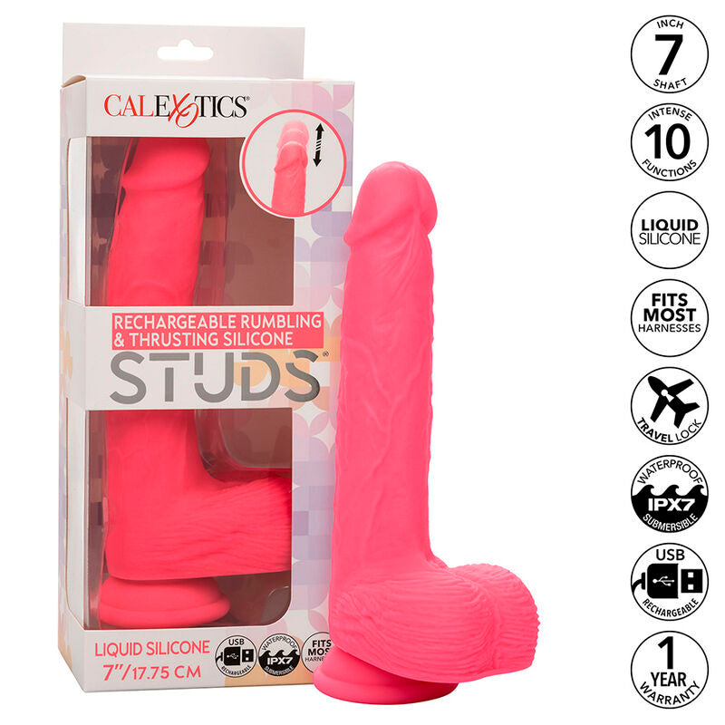 Calexotics Studs Realistic Vibrator 10 Vibrations Pink