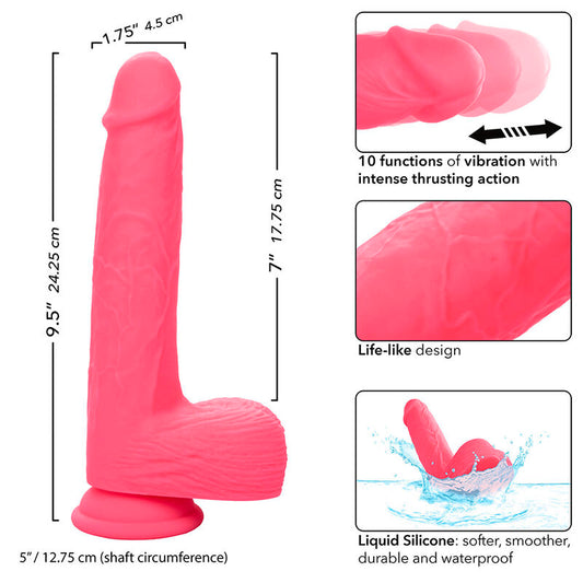 Calexotics Studs Realistic Vibrator 10 Vibrations Pink