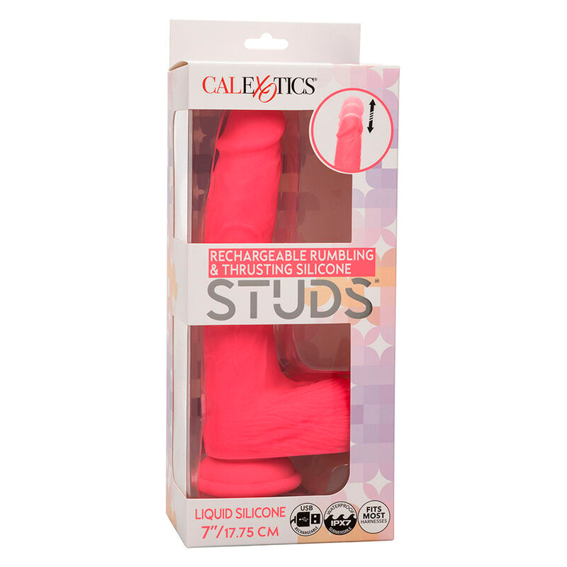 Calexotics Studs Realistic Vibrator 10 Vibrations Pink