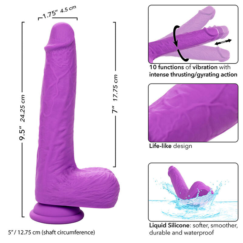 Calexotics Studs Rechargeable And Rotating Vibrator 10 Vibrations Purple