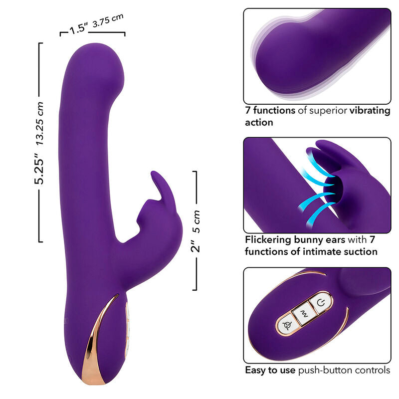 Calexotics Jack Rabbit Vibrator & Stimulator 7 Vibrations And Suctions Mode Blue
