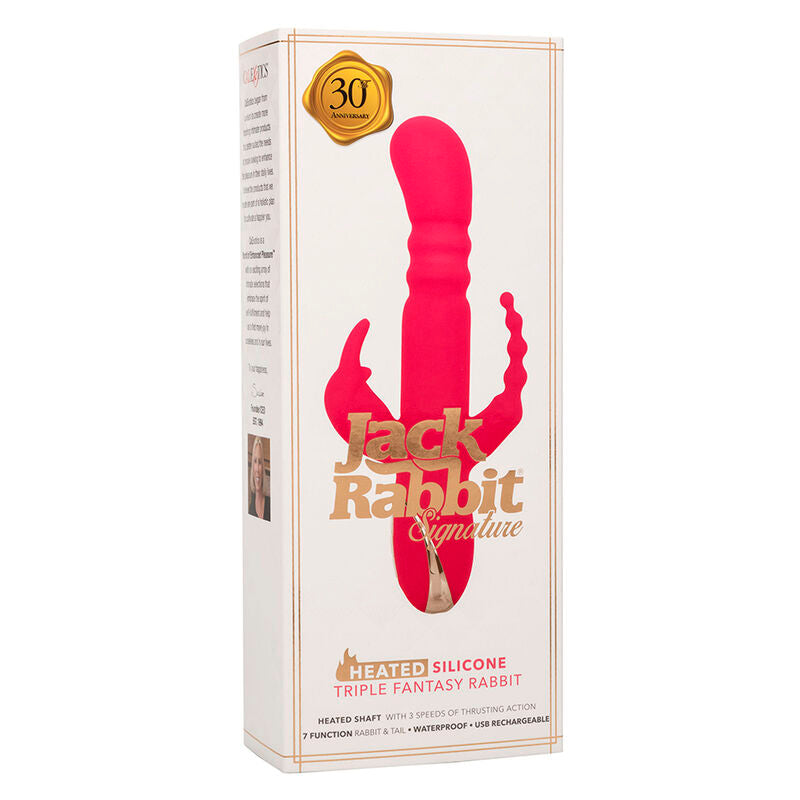 Calexotics Jack Fantasy Triple Heated Vibrator Rabbit Pink