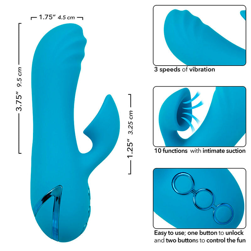 Calexotics Sunset Beach Seducer Vibrator & Stimulator 10 Functions Blue
