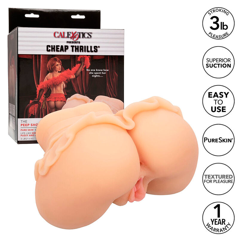 Calexotics The Peep Show Girl Double Realistic Masturbator Flesh