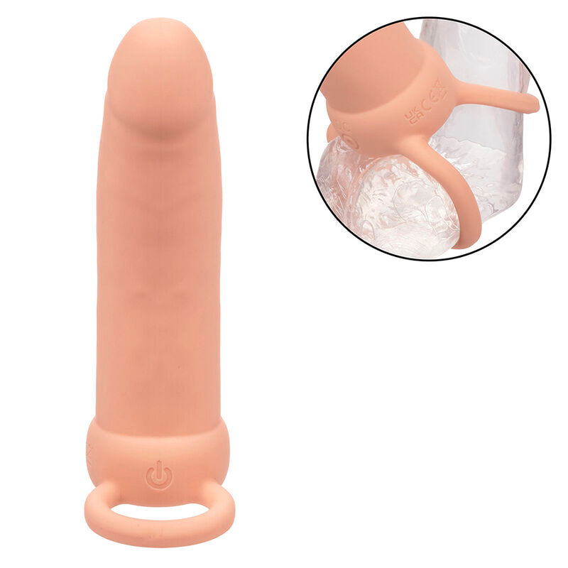 Calexotics Maxx Thick Dual Penetrator 10 Vibrations Flesh