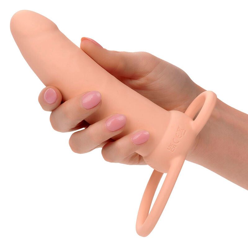Calexotics Maxx Thick Dual Penetrator 10 Vibrations Flesh