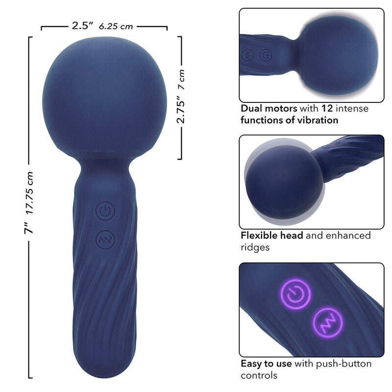 Calexotics Charisma Seduction Massager 12 Functions 17.75 Cm X 6.25 Cm Purple