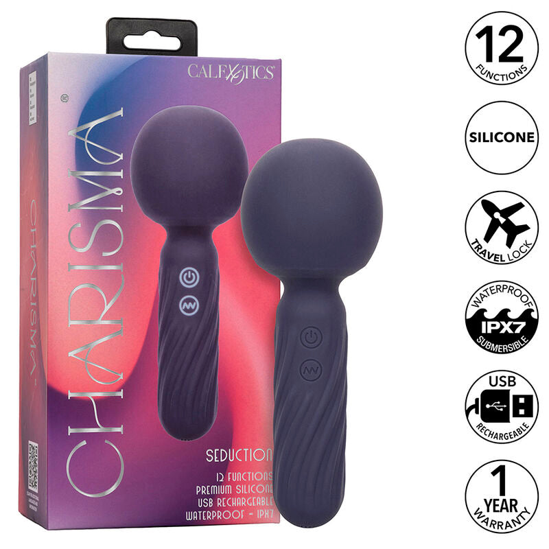 Calexotics Charisma Seduction Massager 12 Functions 17.75 Cm X 6.25 Cm Purple