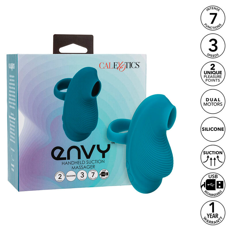 Calexotics Envy Handheld Rolling Ball Massager 7 Vibrations Blue