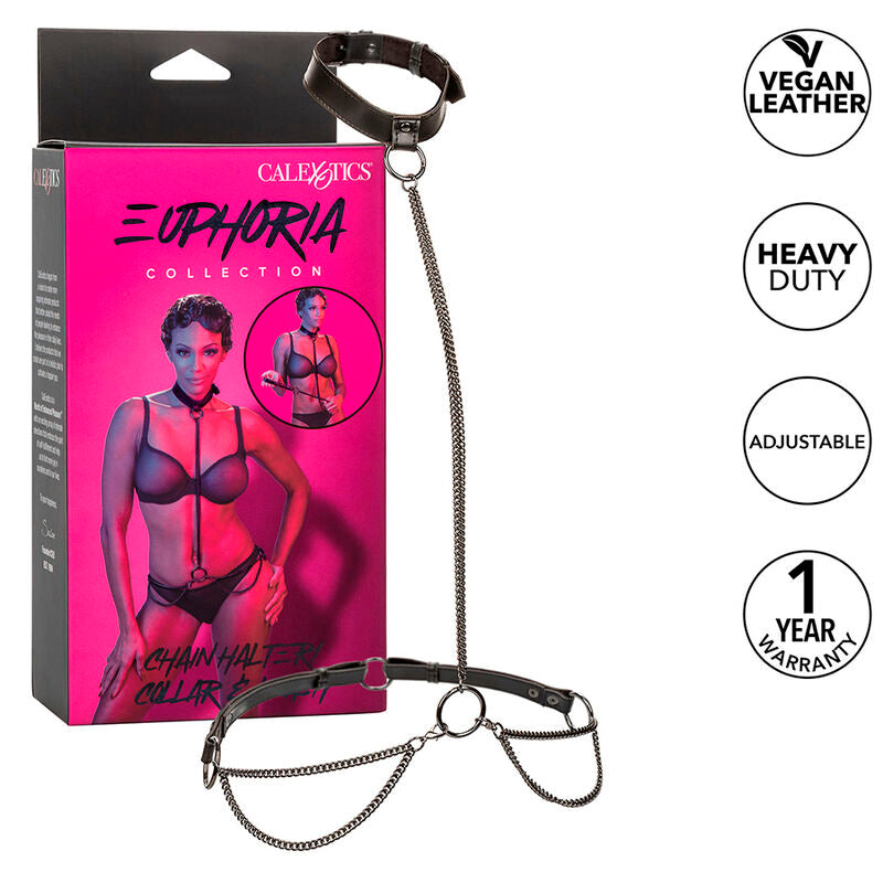 Calexotics Euphoria Chain Halter Collar & Leash