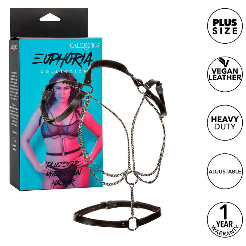 Calexotics Euphoria Multichain Halter Harness Premium Plus Size