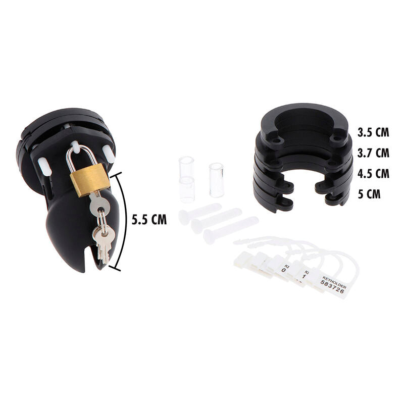 Hidden Desire Extreme Chastity Cock Cage Silicone Size S Black