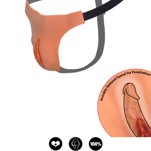 Hidden Desire Alter Ego Adjustable Open Vagina String Flesh