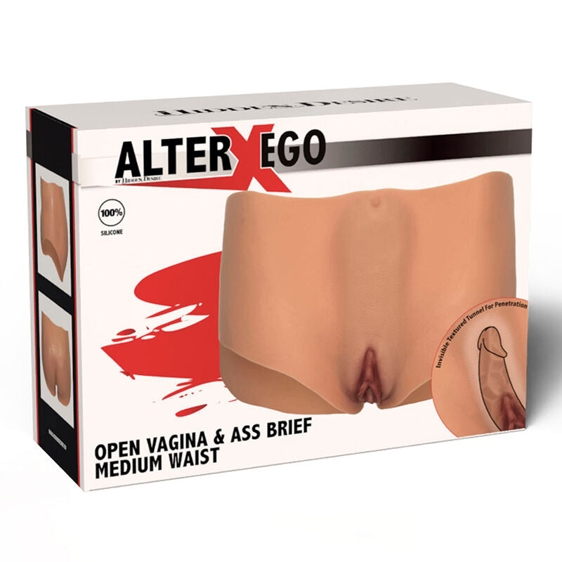 Hidden Desire Alter Ego Open Vagina & Ass Brief Medium Waist Flesh