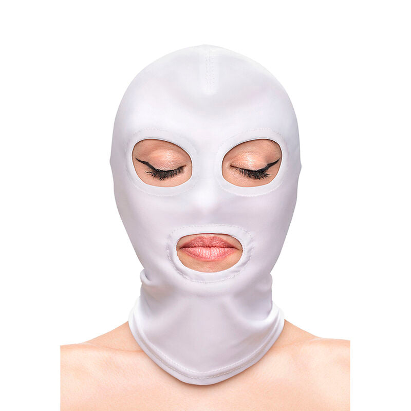 Ns Novelties Fetish & Fashion Eyes And Mouth Hood Nylon White