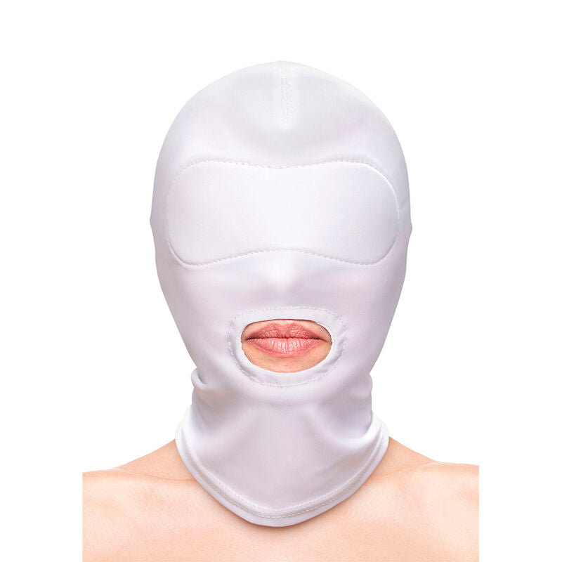 Ns Novelties Fetish & Fashion Mouth Hood Nylon White