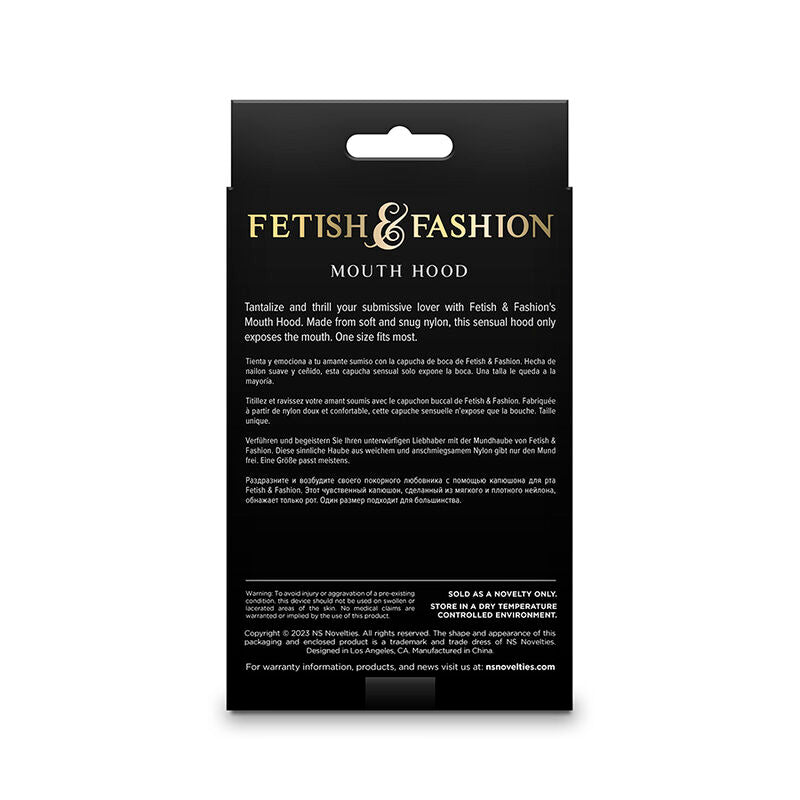 Ns Novelties Fetish & Fashion Mouth Hood Nylon White