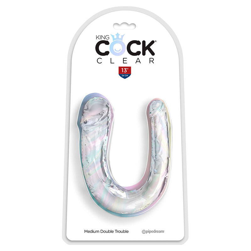 King Cock Double Trouble Double Dildo 33 Cm Clear