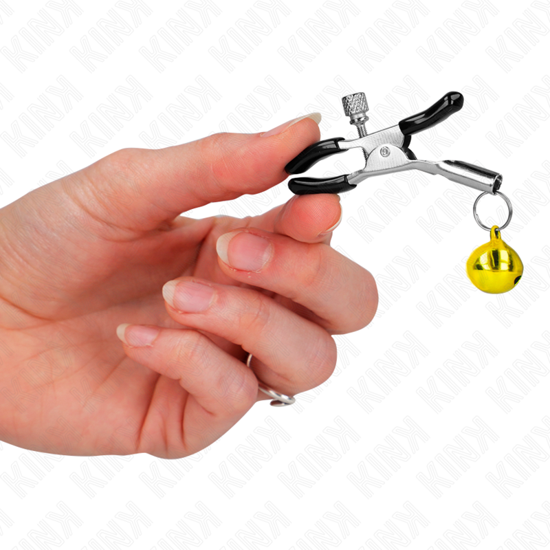 Kink Nipple Grip Kink - Gold Single Bell Nipple Clamp 6 Cm