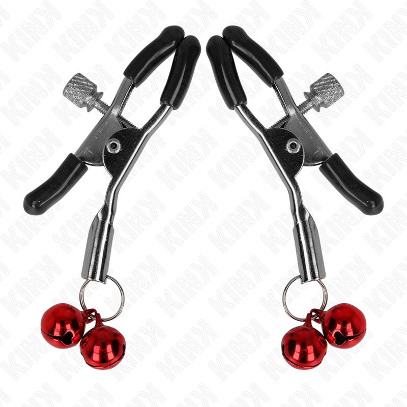 Kink Nipple Grip Kink - Double Bell Nipple Clamp Red 6 Cm