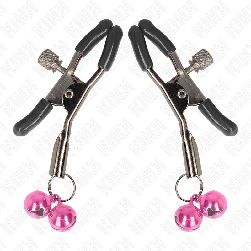 Kink Nipple Grip Kink - Double Bell Nipple Clamp Pink 6 Cm