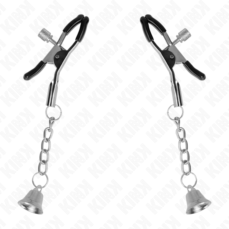 Kink Nipple Grip Kink - Silver Bell Pendant Nipple Clamps 6 Cm
