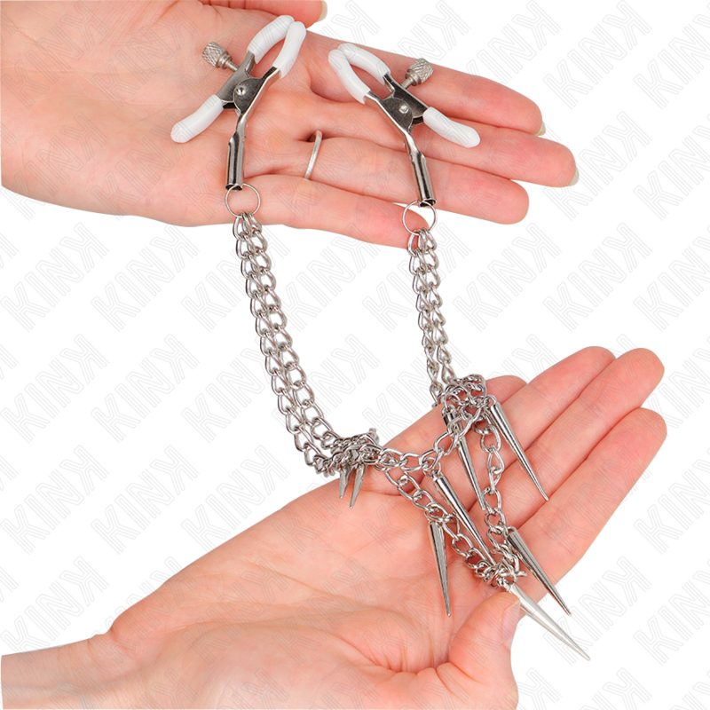Kink Nipple Grip Kink - Nipple Clamps With Spikes Chains 30 Cm