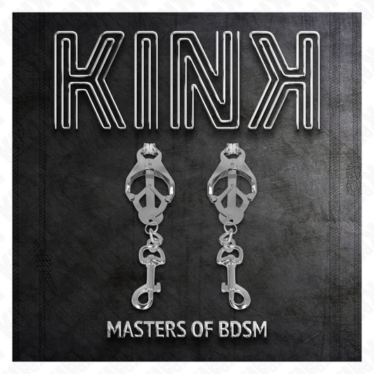 Kink Nipple Grip Kink - Japanese Clover Nipple Clamps With Hooks Silver