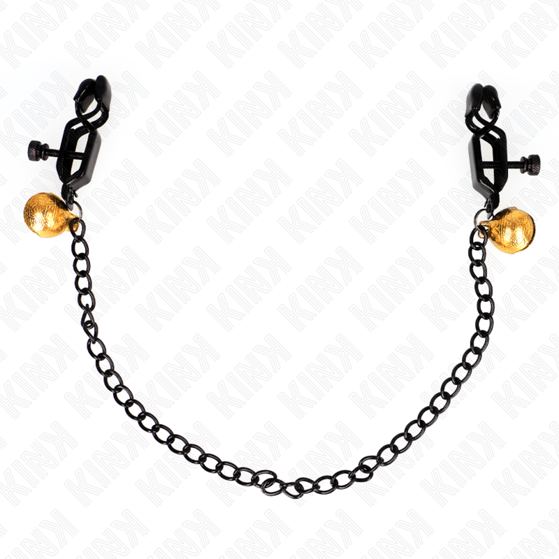 Kink Nipple Grip Kink - Flat Chain Nipple Clamps And Bell Silver 30 Cm
