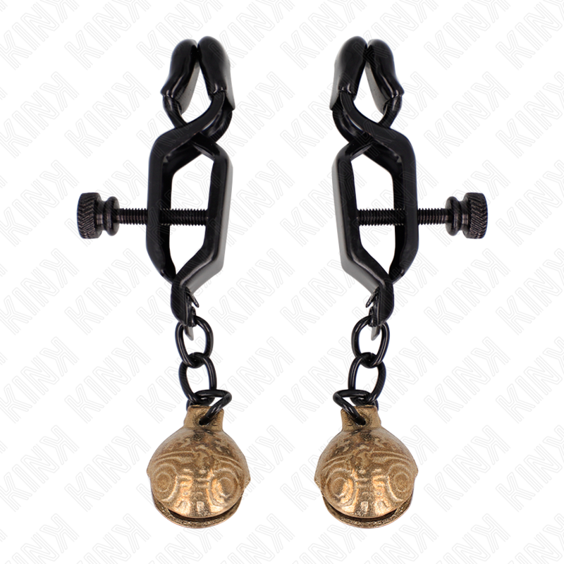 Kink Nipple Grip Kink - Bell Jaw Style Nipple Clamps Black 7 Cm