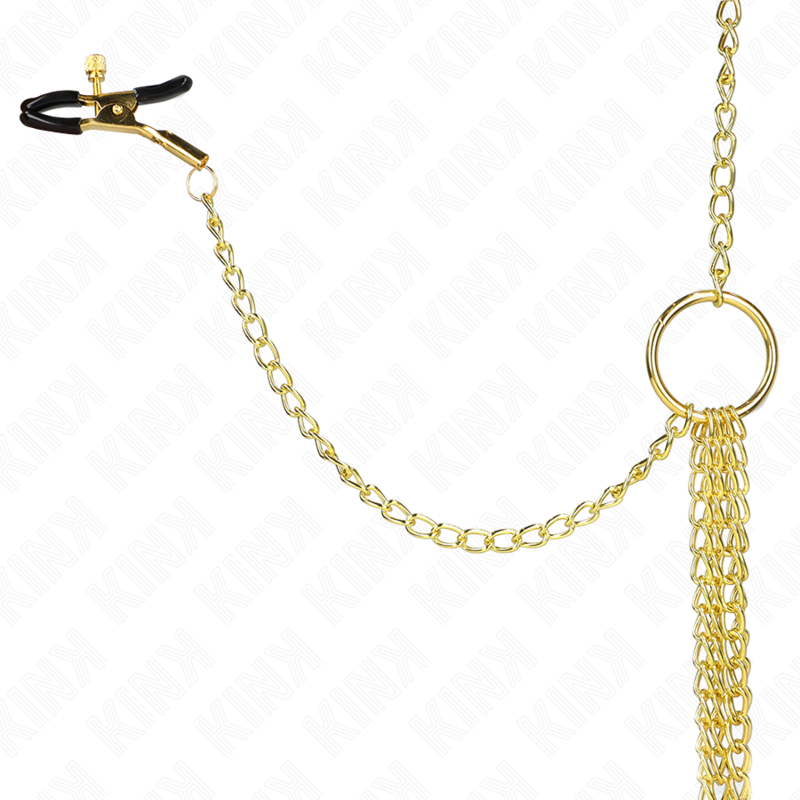 Kink Nipple Grip Kink - 4 Nipple And Clit Clamps Adjustable Gold