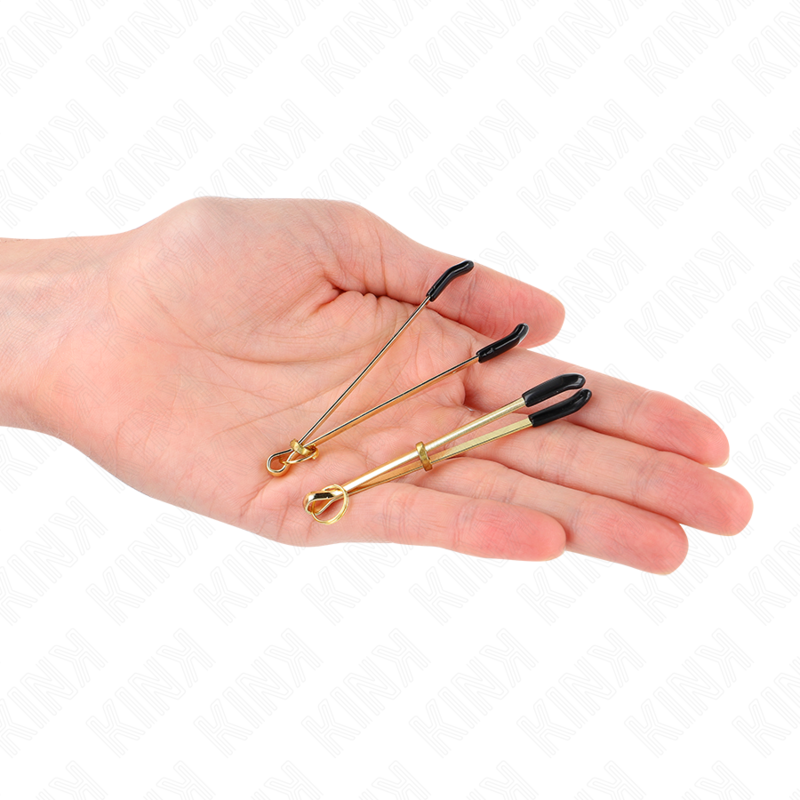 Kink Nipple Grip Kink - Thin Nipple Clamps Gold 7 Cm