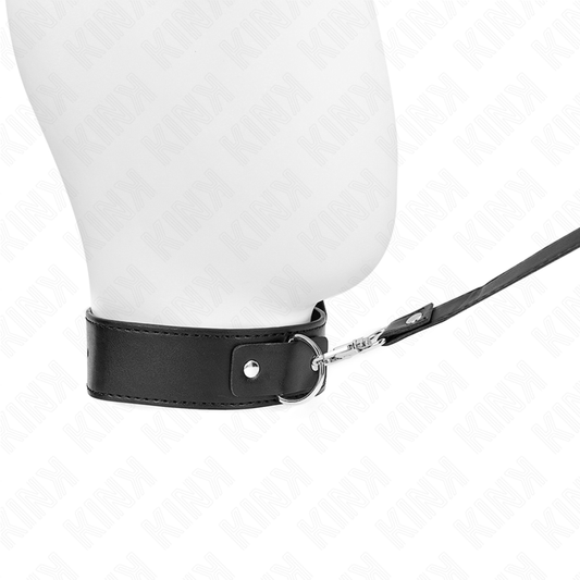 Kink Collar & Gag Kink - Necklace With Belt 116 Cm Black Strap Adjustable 32-50 Cm X 8 Cm