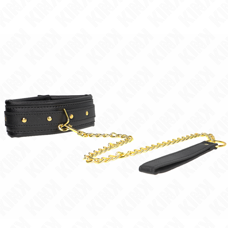 Kink Collar & Gag Kink - Necklace With Sponge Imitation Leather Strap Model 1 Adjustable 37-54 Cm X 3 Cm