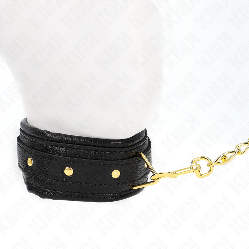 Kink Collar & Gag Kink - Necklace With Sponge Imitation Leather Strap Model 1 Adjustable 37-54 Cm X 3 Cm