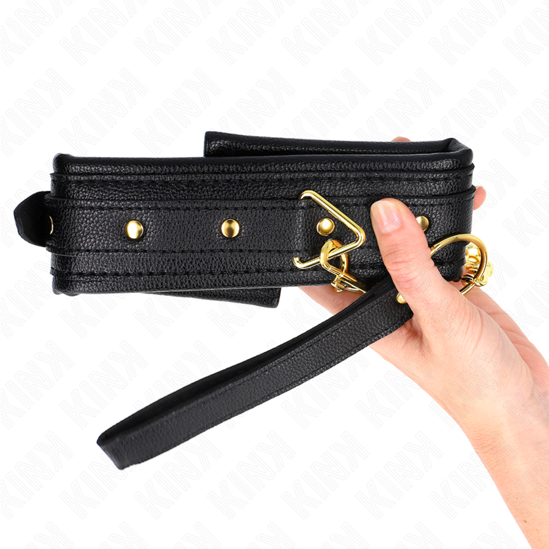 Kink Collar & Gag Kink - Necklace With Sponge Imitation Leather Strap Model 1 Adjustable 37-54 Cm X 3 Cm