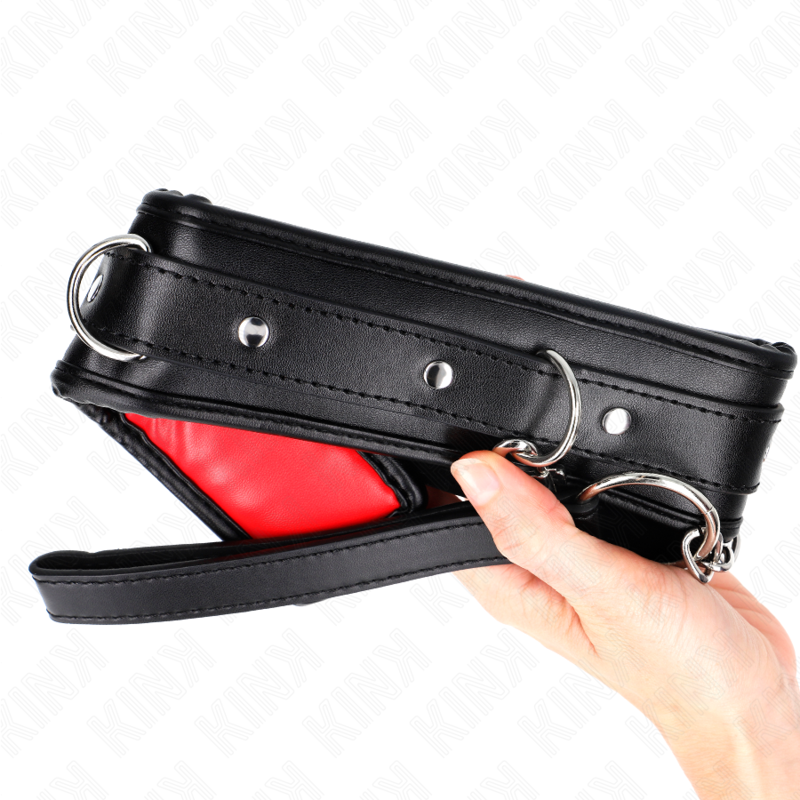Kink Collar & Gag Kink - Necklace With Sponge Imitation Leather Strap Model 3 Adjustable 37-54 Cm X 3 Cm