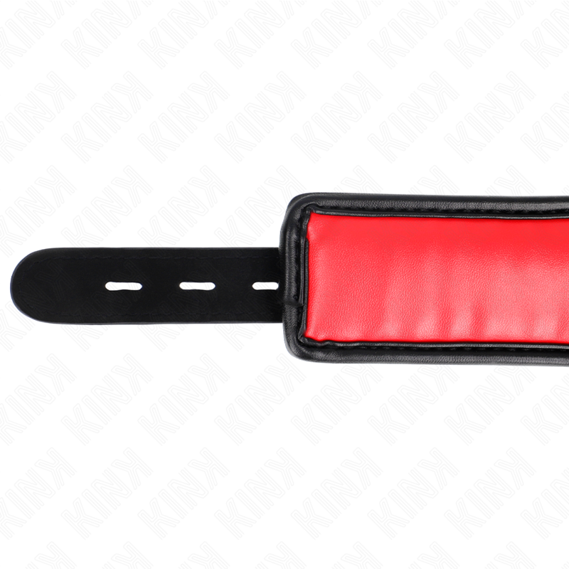 Kink Collar & Gag Kink - Necklace With Sponge Imitation Leather Strap Model 3 Adjustable 37-54 Cm X 3 Cm