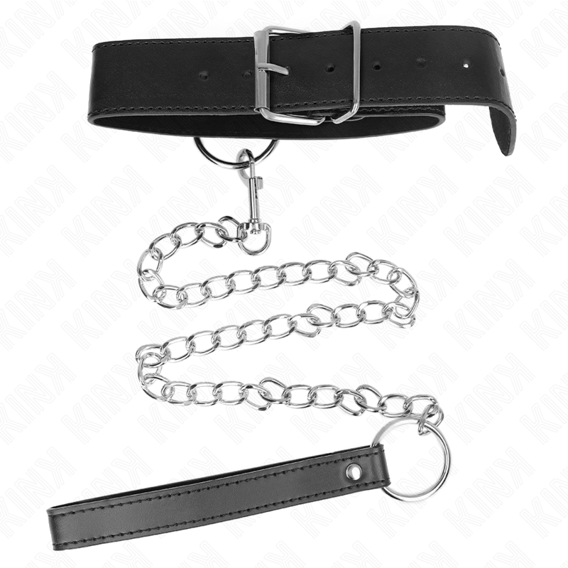 Kink Collar & Gag Kink - Basic Model Collar With Leash Model 4 Adjustable 36-43 Cm