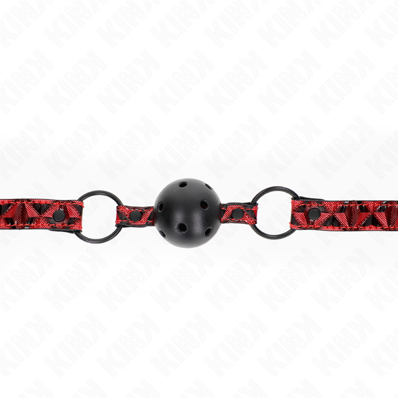 Kink Collar & Gag Kink - Diamond Pattern Ball 4.5 Cm Gag Model 2 64.5 Cm Adjustable 42-60 Cm