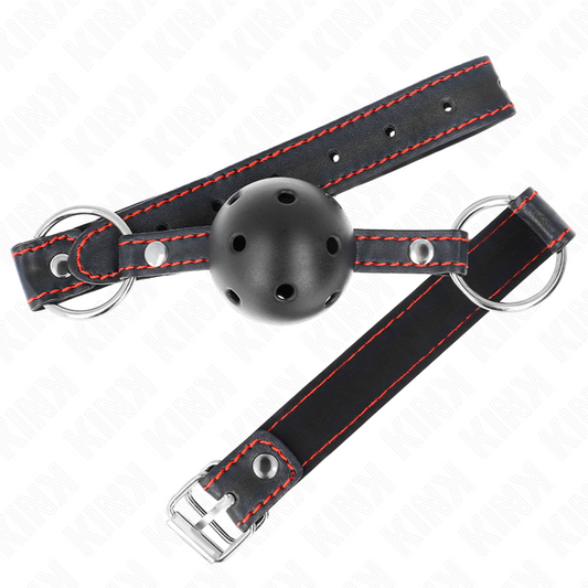 Kink Collar & Gag Kink - Hollow Hard Black Ball Gag Model 2 65 X 2.5 Cm