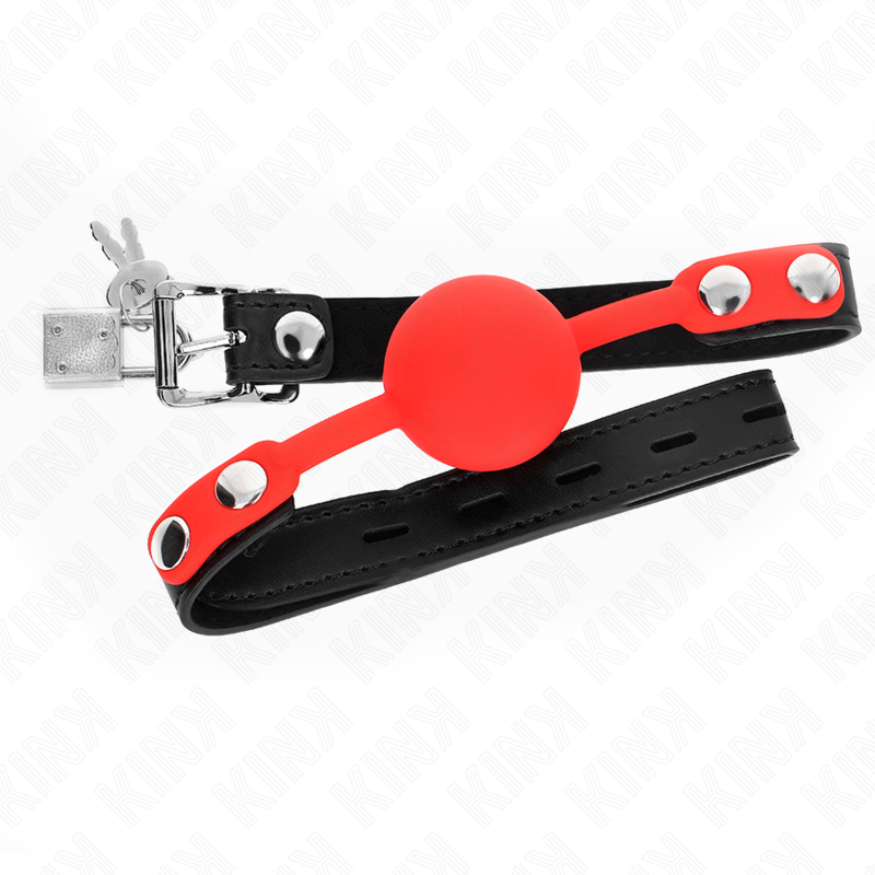 Kink Collar & Gag Kink - Silicone Ball 4 Cm Gag With Lock 60 X 2 Cm