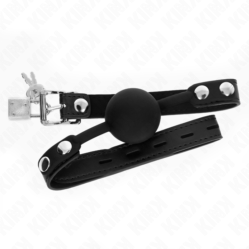 Kink Collar & Gag Kink - Model 1 Silicone Ball 4 Cm Gag With Lock 60 X 2 Cm
