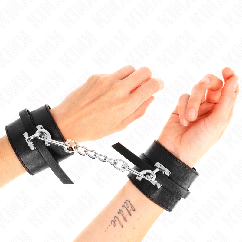 Kink Wrist Restraint Kink - Deluxe Locking Wrist Restraints Black Adjustable 14.5-21 Cm X 6 Cm