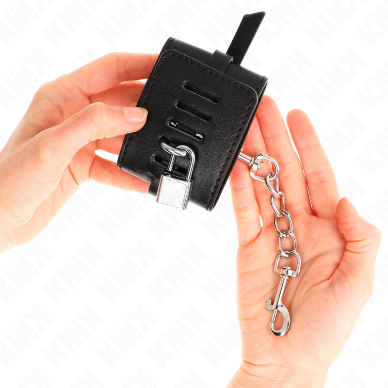 Kink Wrist Restraint Kink - Deluxe Locking Wrist Restraints Black Adjustable 14.5-21 Cm X 6 Cm