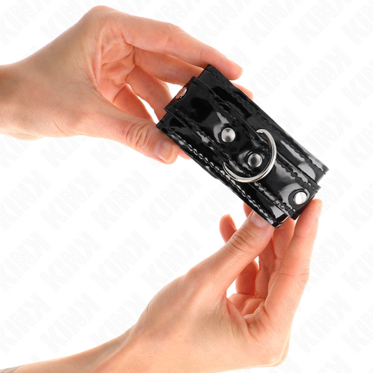 Kink Wrist Restraint Kink - Shiny Neoprene Wrist Cuffs Adjustable 17-24 Cm X 4.5 Cm