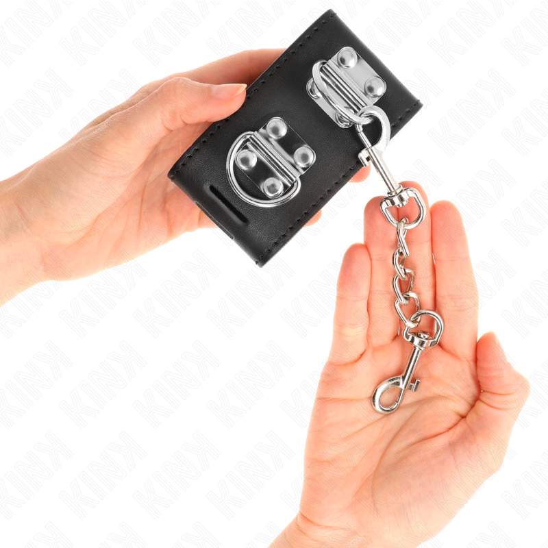 Kink Wrist Restraint Kink - Multiposition Wrist Restraints With Padlock Closure Black Adjustable 16-23 Cm X 5.5 Cm