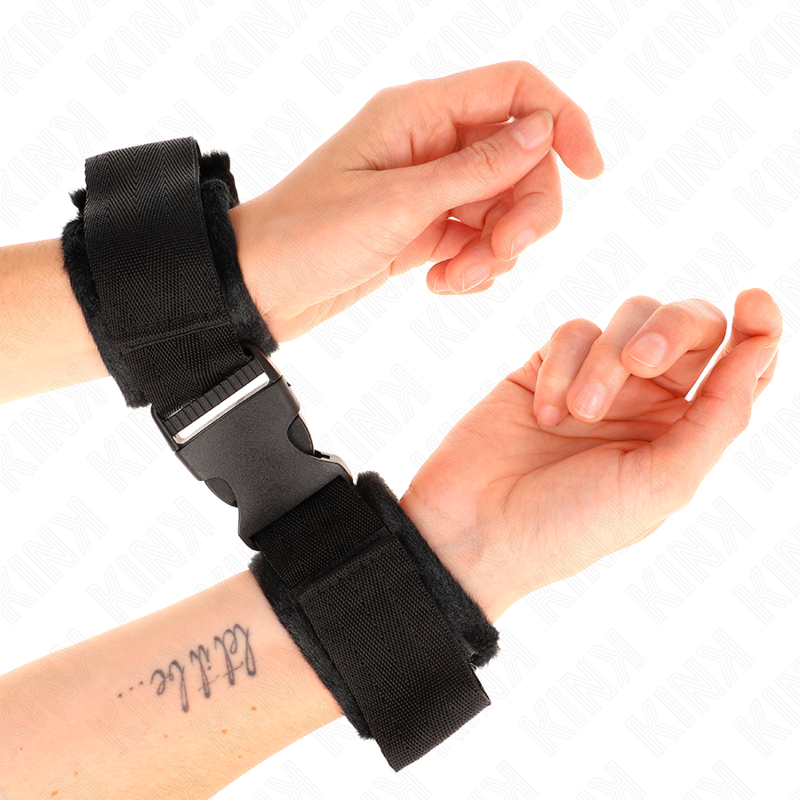 Kink Wrist Restraint Kink - Nylon Bind Hook&Loop Wrist Restraints Red-Black Model 1 Ajdustable 25-35 Cm X 6 Cm